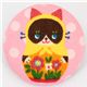 grosser Matroschka Katze Knopf pinker Kokka Stoffknopf