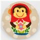 grosser Matroschka Affe Knopf brauner Kokka Stoffknopf