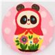 big matryoshka panda button pink Kokka fabric button