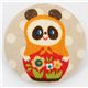 big panda matryoshka button brown Kokka fabric button