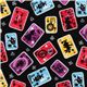 black Alice in Wonderland Kokka fabric from Japan