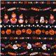 black Halloween fabric matryoshka witches cat ghosts