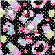black canvas fabric macaroons bears Japan kawaii