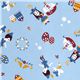blue Peter Pan Kokka oxford cloth fabric fairy tale