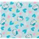 blauer kawaii Stoff mit Hello Kitty K�pfen 0,5m