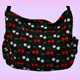 black Canvas bag with killer cherries & dices