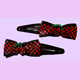 Killer skull cherry hairclips