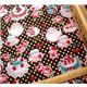 brauner T�rtchen Stoff Kuchen Rosen Kirsche 0,5m