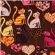 brown cats fabric kitty hearts kawaii 0.5m