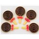 brown cute kawaii mini lollipop deco 5 pieces