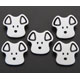 weisse s�sse Hunde Kn�pfe 5 St�ck