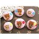 cute kawaii bear cats buttons 6 pcs