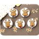 cute reindeer christmas buttons 5 pcs