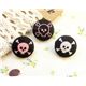 cute pink skulls buttons emo 3 pcs
