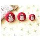cute snowman christmas kawaii buttons 3 pcs