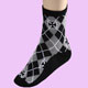 black checkered iron cross Socks