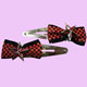 red nautical stars hairclips with ribbon
