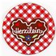 checkered gingerbread heart woven label Bavaria