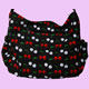 black Canvas bag with killer cherries & dices