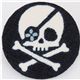 cool pirate skull button fabric button Kokka Japan