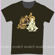 brown CubicEx T-Shirt Buddha Dragon size L