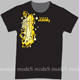 black CubicEx T-shirt *yellow Shark* size L