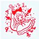 cute Alice in Wonderland stamp kawaii fairy tale
