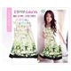 cute Chiffon Flower dress Japan green flowers