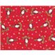cute Christmas Fabric penguins golden stars half yard