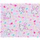cute Love Bunny Fabric colourful hearts 0.5m