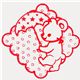 cute bear with umbrella stamp kawaii