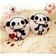 s�sse grosse Panda Kn�pfe 2 St�ck