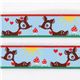 s�sses blaues verliebte Rehe Webband Pilze