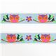 s�sses blaues Eulen Webband Blumen Bl�tter Zweig