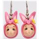 cute bunny girl head earrings kawaii