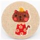 s�sse Katze Kokka Knopf Stoffknopf Japan