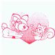 cute deer stamp with squirrel kawaii