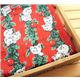 cute kitty christmas fabric pine branches 0.5m