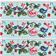 cute light blue birds in love woven ribbon trim