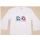 s�sses Longshirt Pullover Robbe weiss kawaii f�r Kind