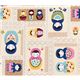 cute matryoshka beige Kokka canvas fabric from Japan