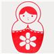 cute matryoshka stamp Russian doll kawaii no1