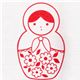 cute matryoshka stamp daisy dress no14