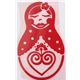 cute matryoshka velour iron-on red kawaii