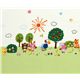 cute park animals green Kokka Fabric from Japan kawaii