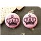 s�sse pinke Krone Knopf s�ss 1 St�ck