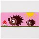 s�sses rosa Igel Webetikett Fliegenpilz Sonne