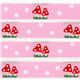 cute pink mushrooms woven ribbon trim dots kawaii