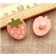 s�sse rosa Erdbeere Holzknopf kawaii 1 St�ck