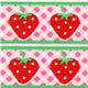 cute pink strawberry woven ribbon trim checker